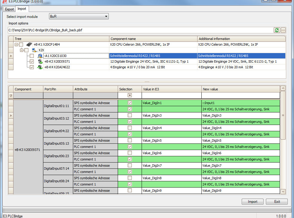 datenaustausch mit sps programm software