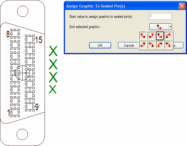 Assign Graphic to Sealed Pins