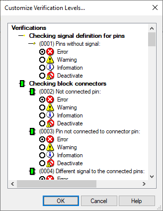 General - Verify - Customise Levels