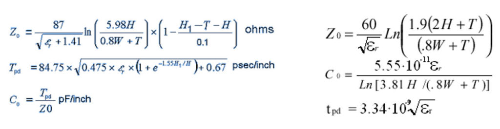 impedance formula for signal integrity calculations