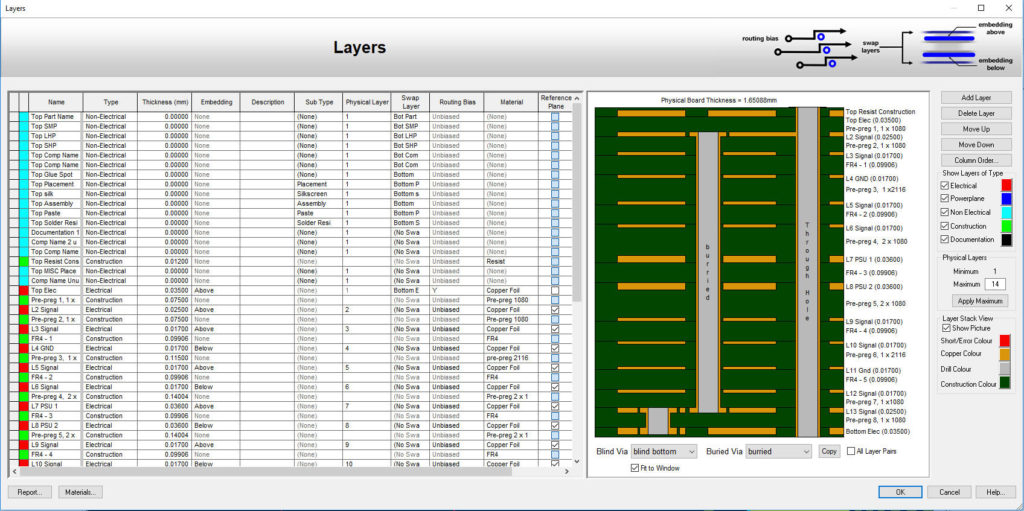 impedance control in a PCB design tool