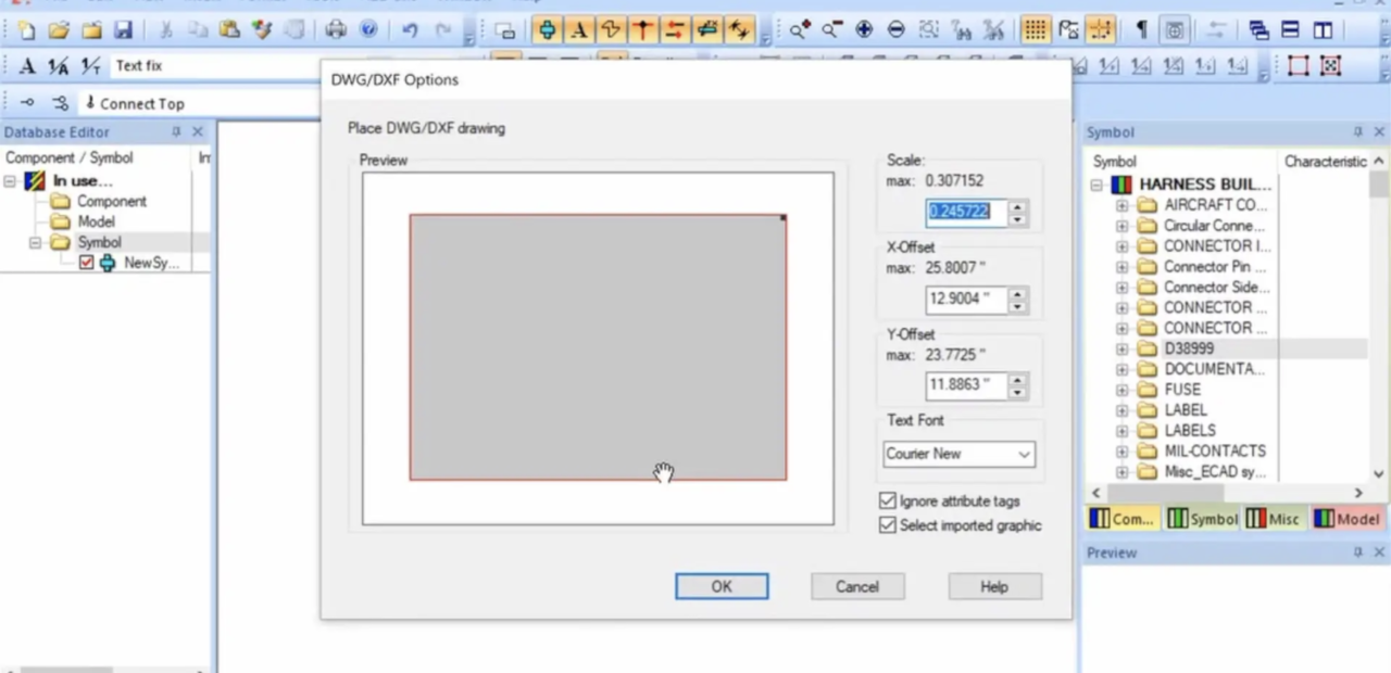 importing dfx drawings