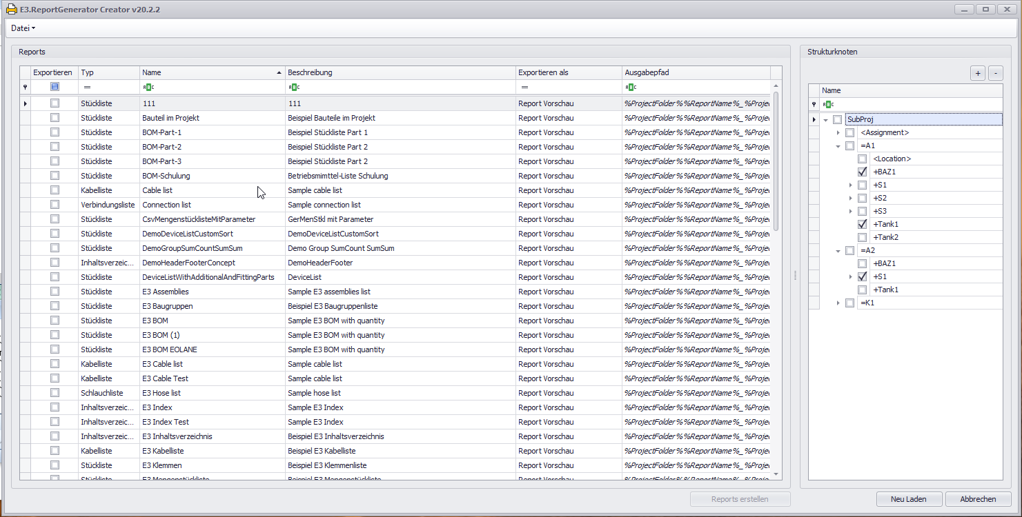 Create customised Reports E3.ReportGenerator Zuken EN