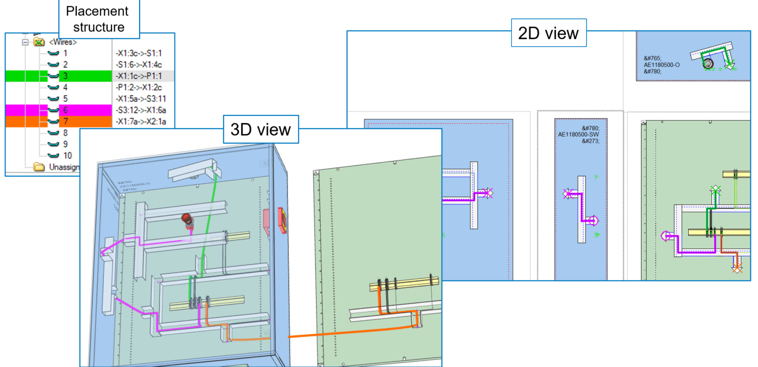 E3.series Release 2021 - Routing path of a wire can be displayed with a single command