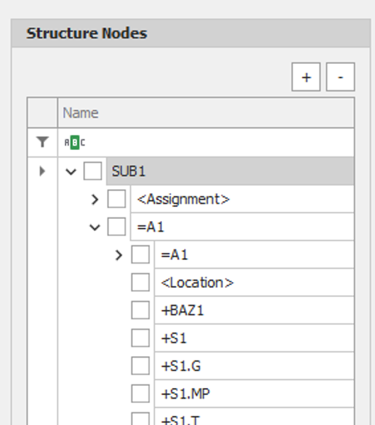 customised e3.series report for structure nodes