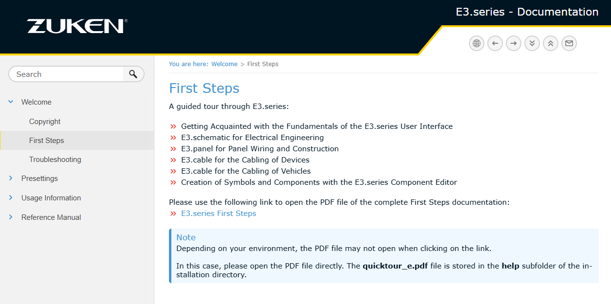 E3.series documentation available online