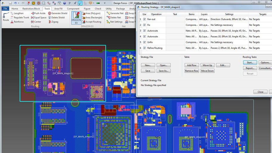 CR-8000 Design Force Dragon EX - Interactive and Automatic Routing