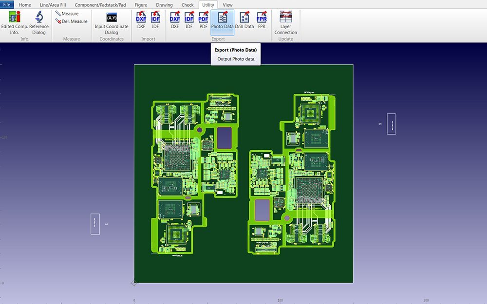PCB Assembly Drawing with dfm elements