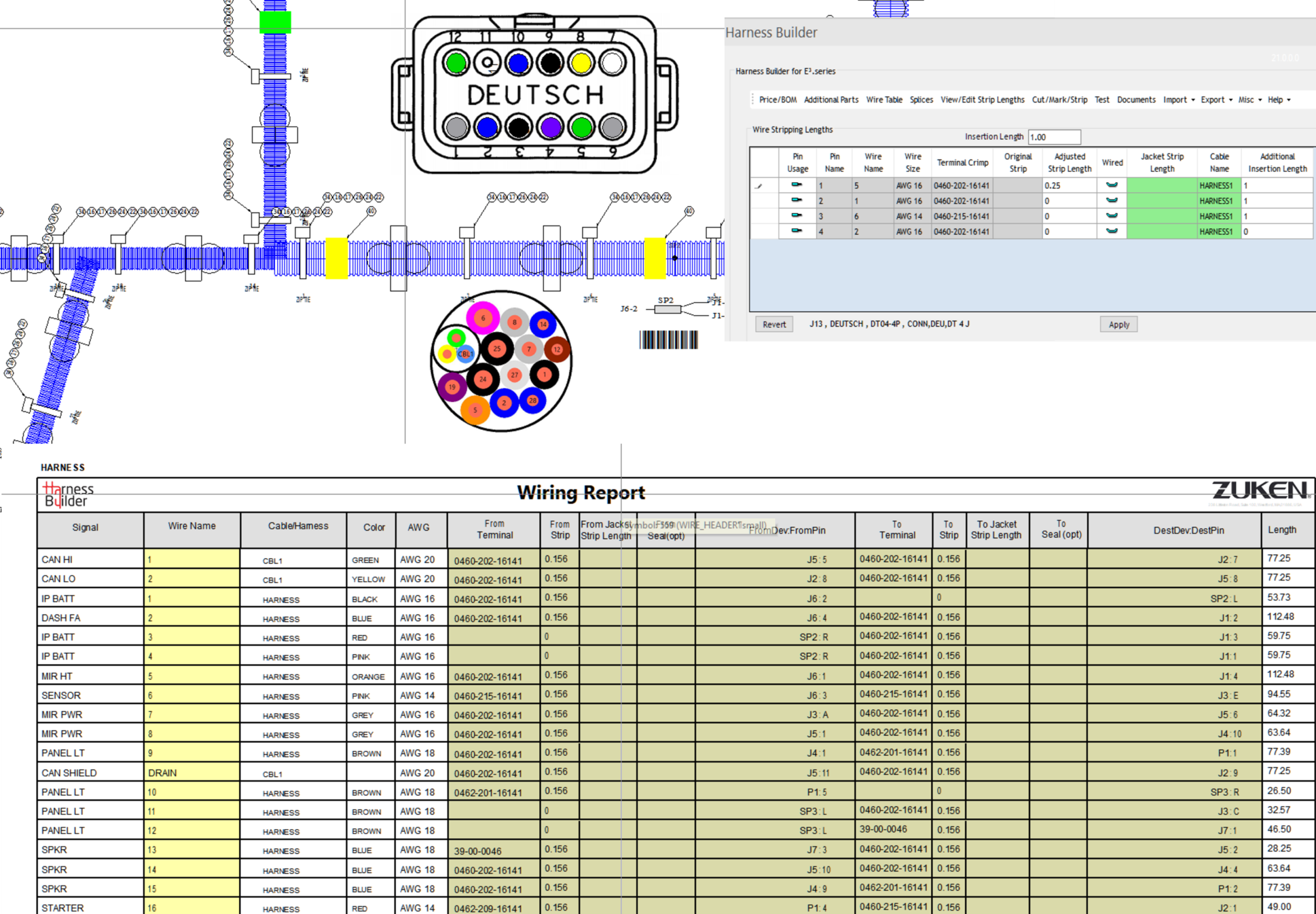 Zuken E3.series Harness Builder: Wiring V2