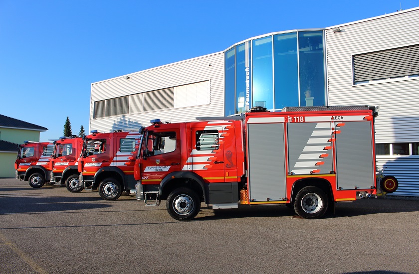 Feumotech fleet of fire trucks