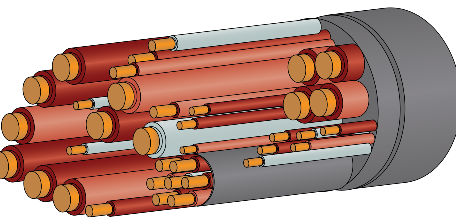 Cross-section of a cable in a wire harness