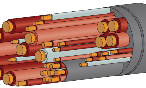 Cross-section of a cable in a wire harness