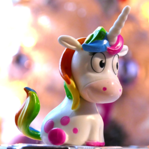 Rainbow unicorn figurine