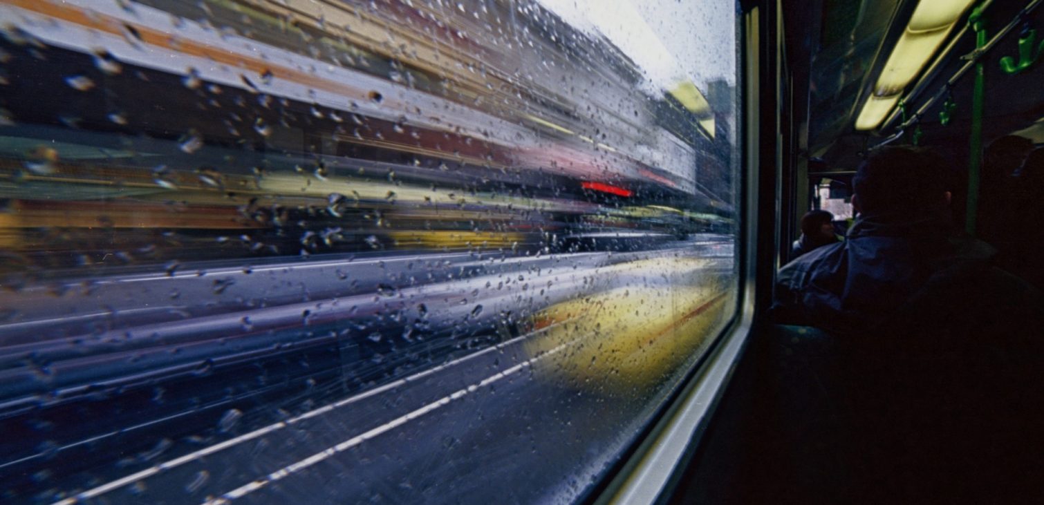 Blurry Speeding Train