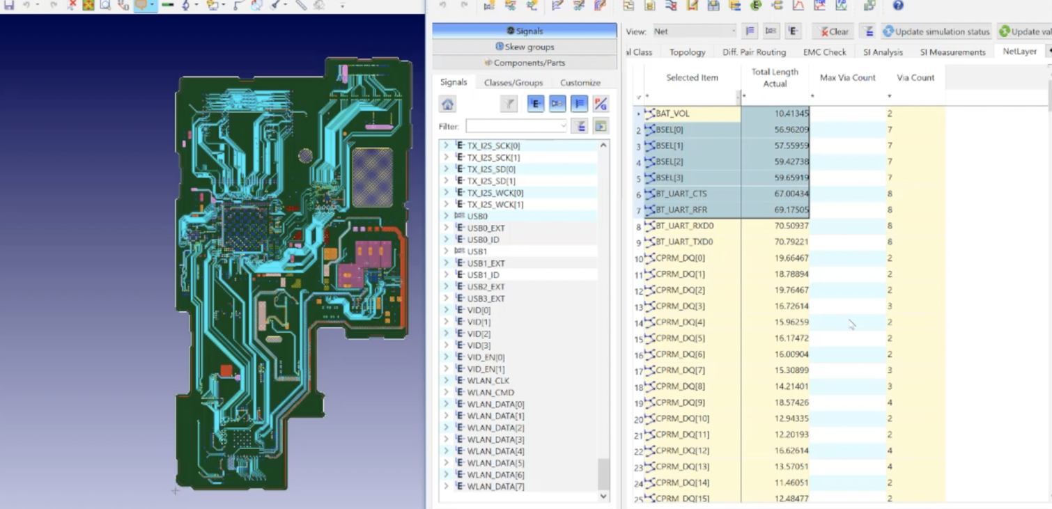 How to output total route lengths and via counts