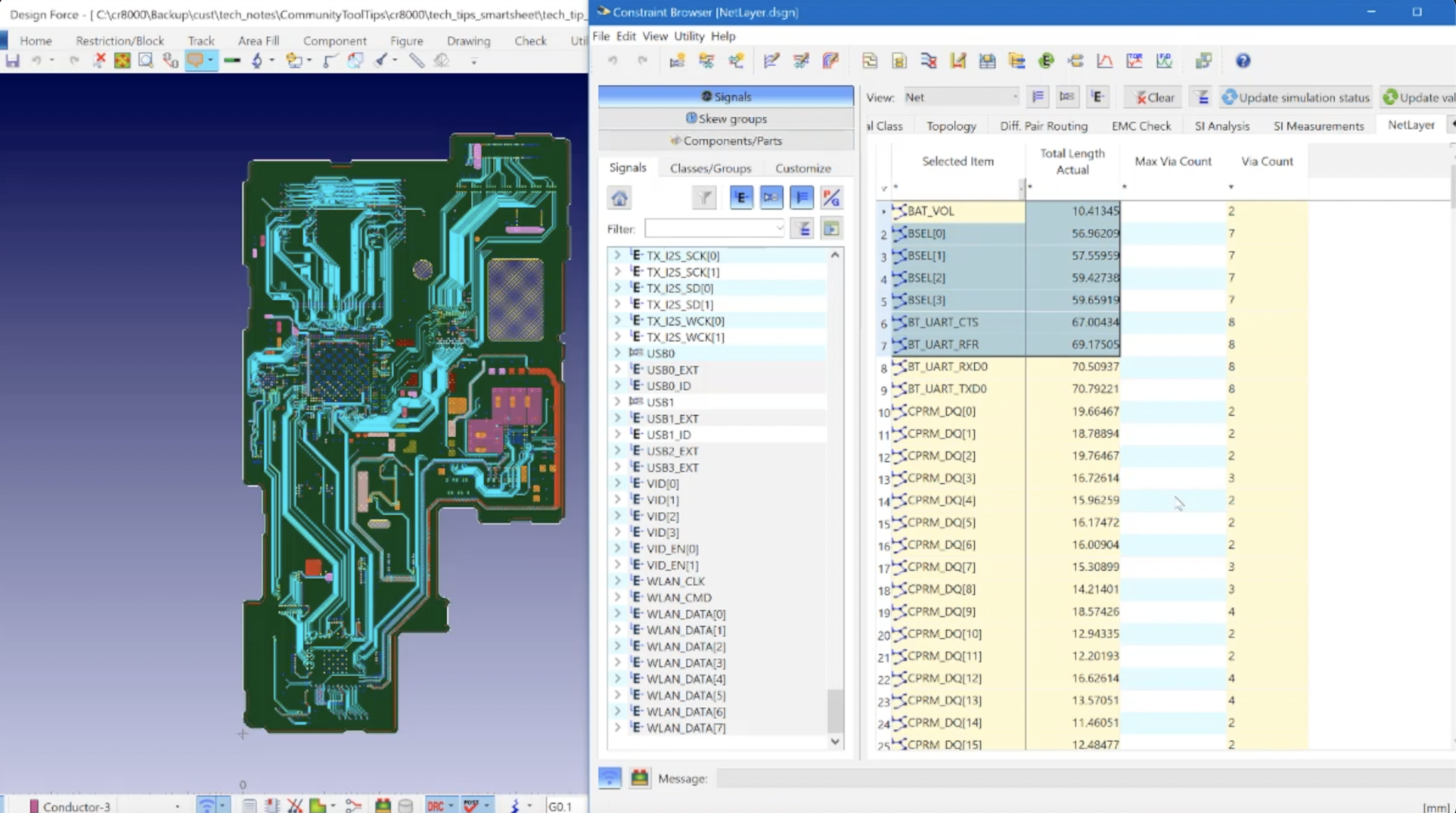 Tech Tip: How to Output Total Route Lengths and Via Counts