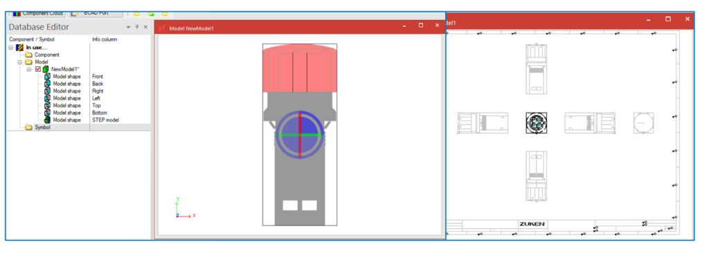 STEP Import and 2D Views in E3.series panel