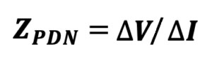 Impedance of PDN