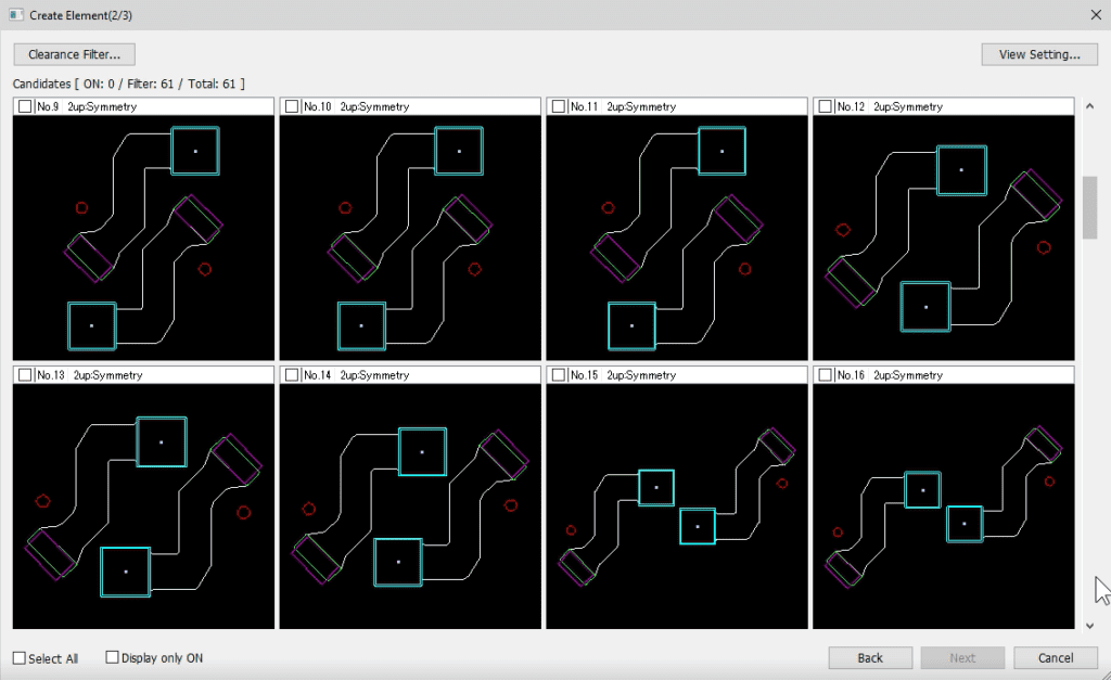 Screenshot of Zuken's CR-8000 showing nested pairs. 