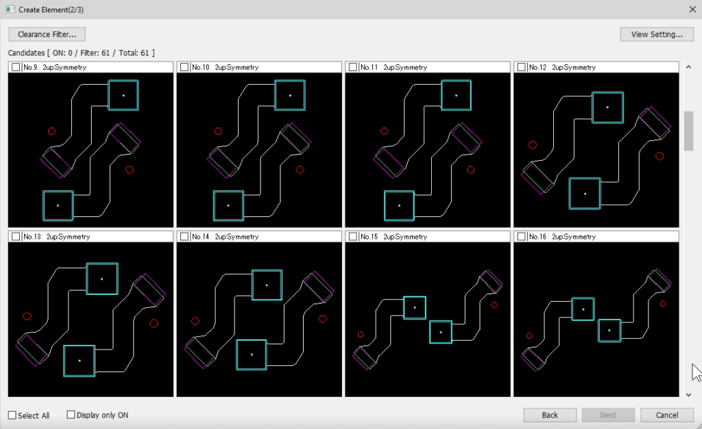 Screenshot of Zuken's CR-8000 showing nested pairs.