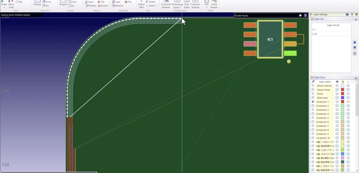 Bundle Routing using Contour