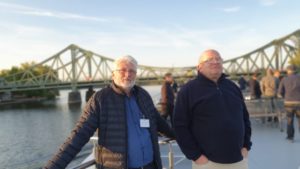 Ralf and a colleague on the Havel river in Potsdam.