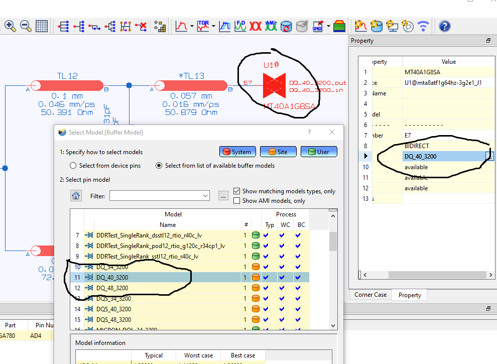 Switch ODT models for simulations