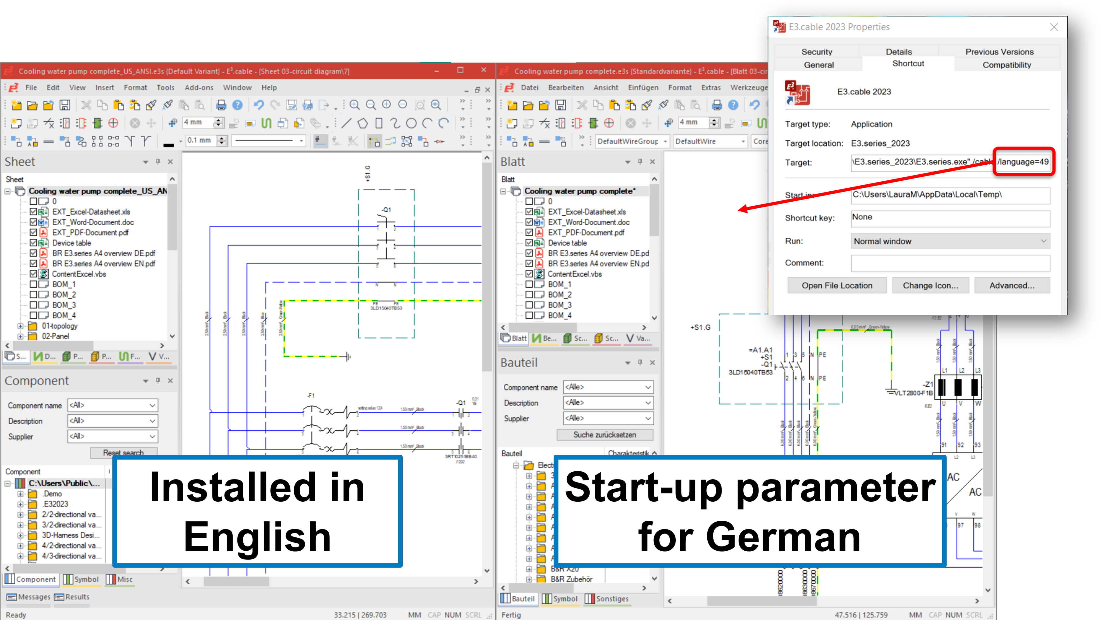 Multiple Language Parameters for E3.series