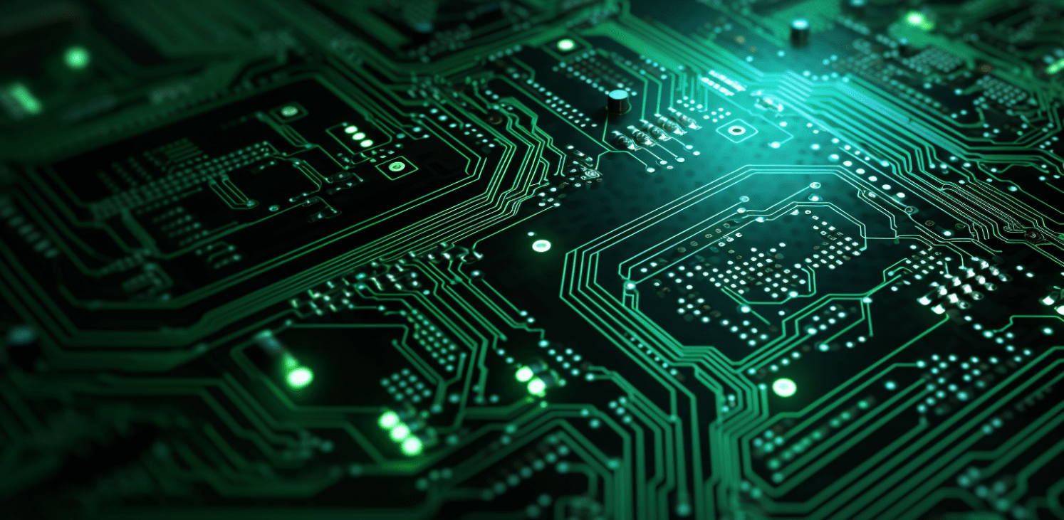 PCB Design Basics - Green basic Printed circuit board