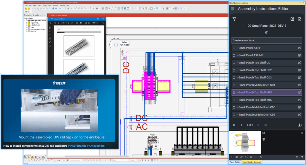 An image that shows editing assembly instructions using the Assembly Tasks Manager plug-in.