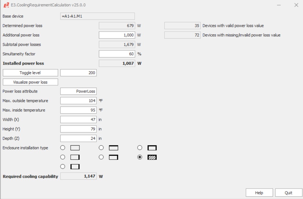 CoolingRequirementCalculation