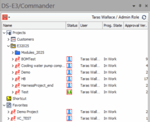 Screenshot of Zuken’s DS-E3 interface where teams maintain and secure property integrity through change tracking, version control, and access management. 