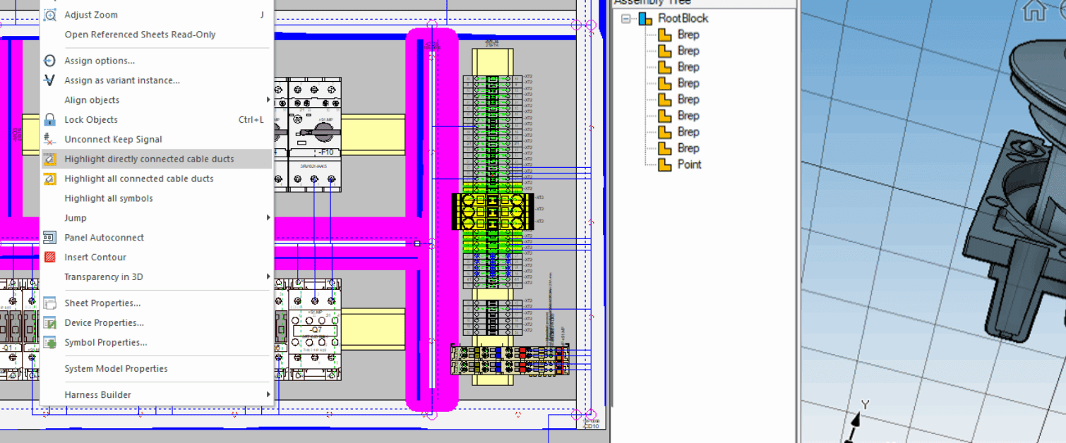 Screenshots of E3.series panel software and E3.StepEditor.