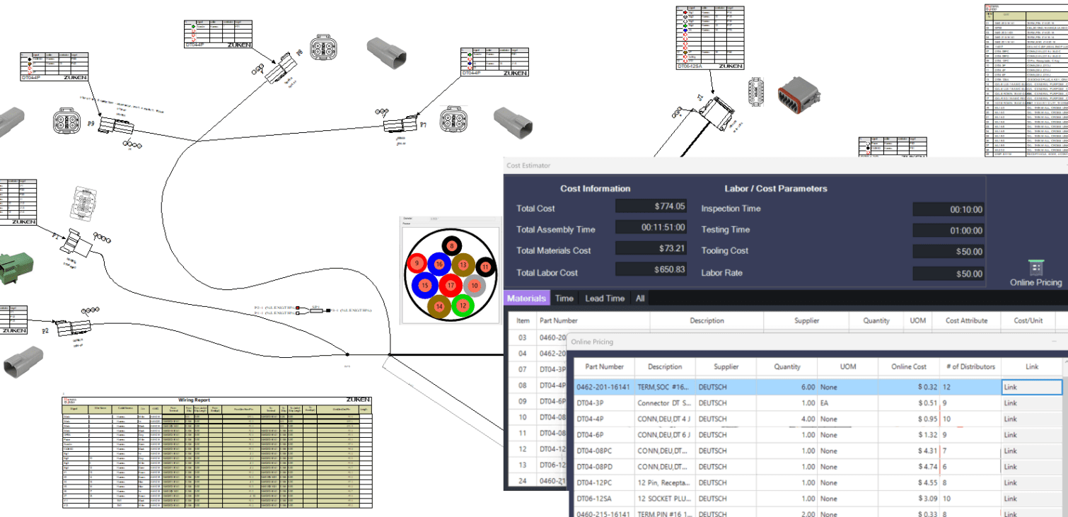 Zuken E3.series Harness Builder 2026 Cost Estimator