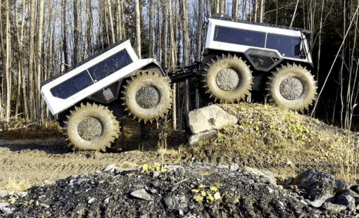 Fat Truck off-road utility vehicle operating on rugged terrain