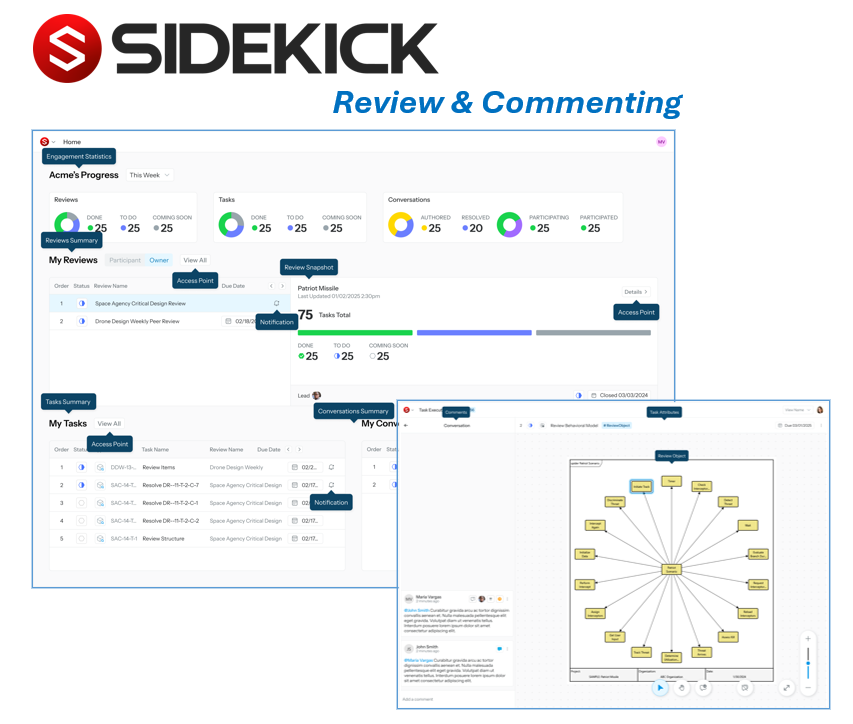 Sidekick web review interface for stakeholder MBSE collaboration