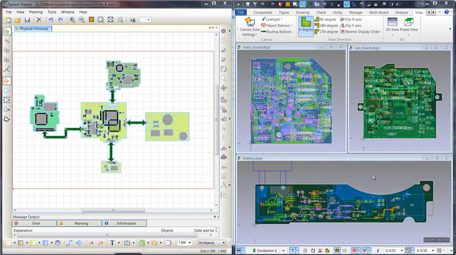 CR-8000 workflow illustrating the progression from System Planner to Design Force.