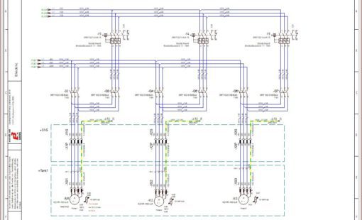 Wiring diagram within Electrical schematic design software output from Zuken E3.Schematic - E3.series